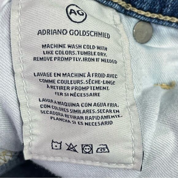 Ag Adriano Goldschmied Harper Jeans Women’s 28 Blue Straight Low Rise Denim - Picture 8 of 13